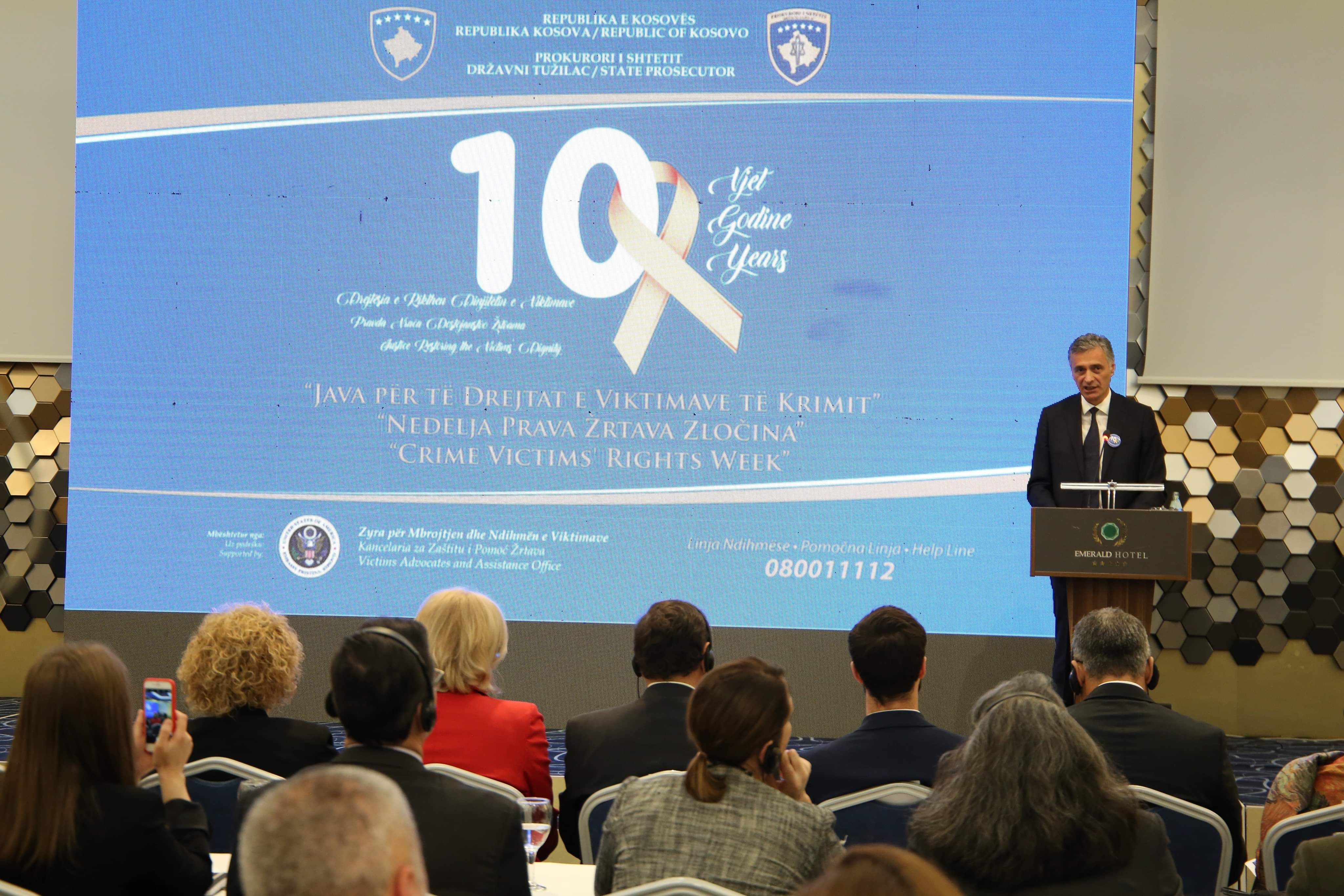 Fjalimi i Kryeprokurorit të Shtetit, Aleksandër Lumezi, në dhjetë vjetorin e Javës për të Drejtat e Viktimave të Krimit